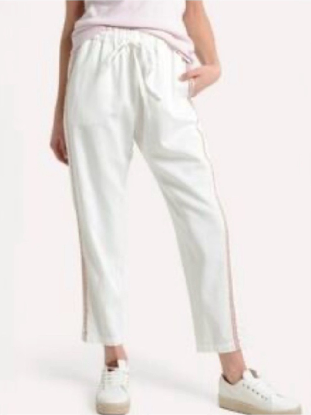 Xirena Like Nee Off White Rex Pant Pull On Red Side Stripe Small